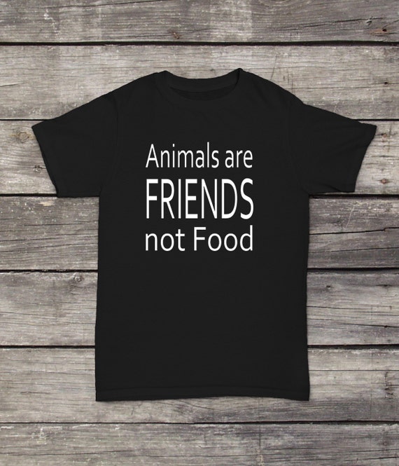 Vegan Shirt Friends Not Food Shirt Vegetarian Tee Mens Women Vegan Shirt Friends Not Food Shirt Vegetarian Tee Mens Women