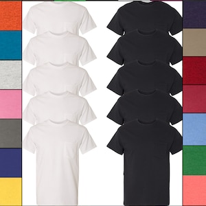 Custom Gildan Mens Plain T Shirts 10-Pack Short Sleeve Blank Tees Tops S-3XL G500
