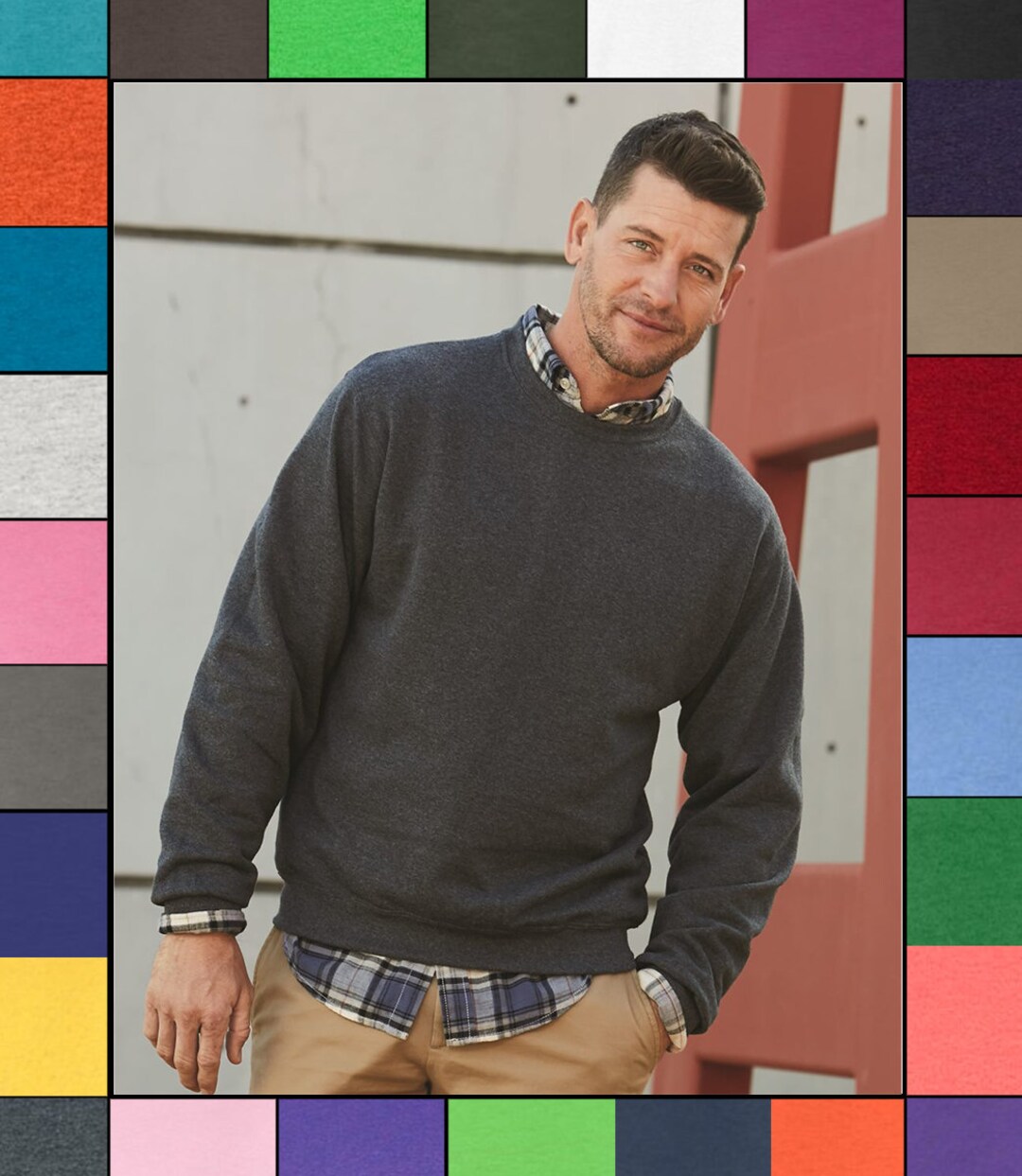 JERZEES NuBlend Crewneck Sweatshirt - 50/50 Cotton Polyester Mediumweight Fleece - View #12