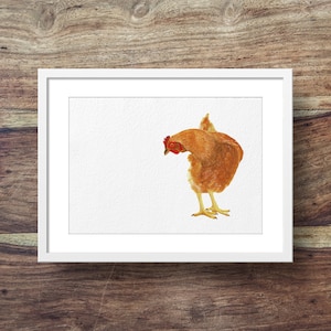 Mother Hen (Easter and Mothers day gift, chicken art)