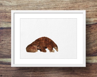 Pangolín (animales en peligro de extinción, arte pangolín)