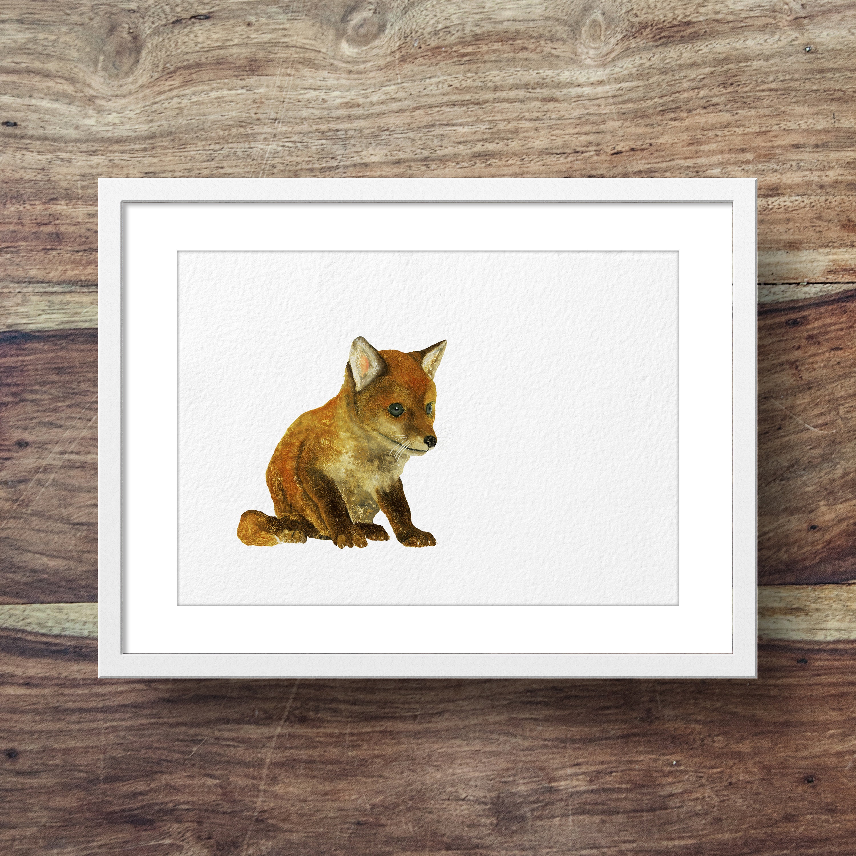 Fox Kit | Red Fox, Baby Cute Print, Fox Art