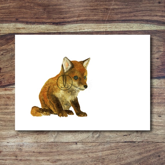 Fox Kit Red Fox Baby Fox Cute Print Fox Print Fox Art Etsy Ireland