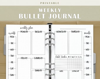 Weekly Journal Printable Journal Pages, Weekly Planner, Planner Insert ...