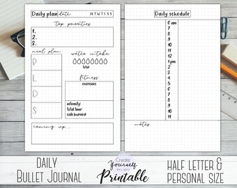 bullet journal printable monthly planner bullet journal etsy