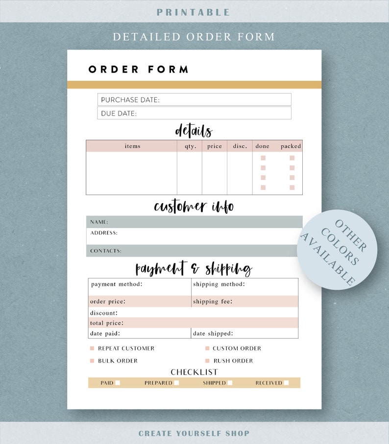 Etsy Business Planner Printable Small Business Planner, Printable