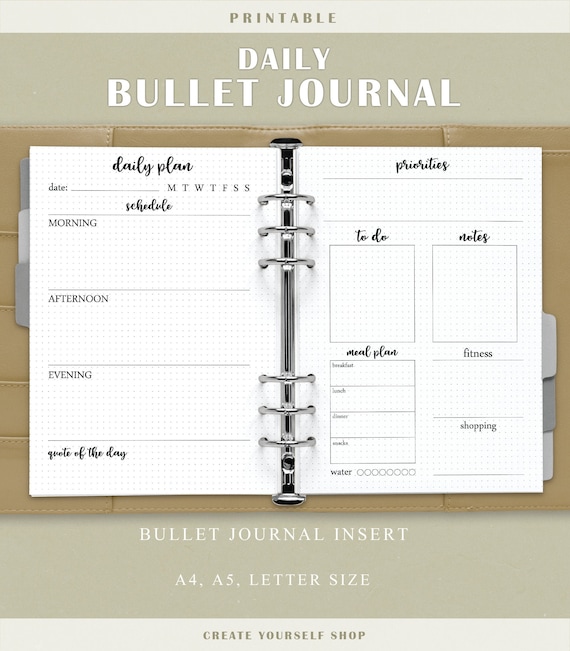 Daily Planner and Bullet Journal Planner