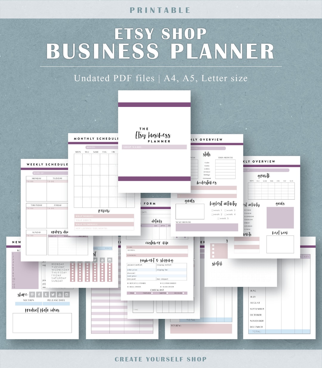 Etsy Business Planner Printable - Small Business Planner, Printable ...