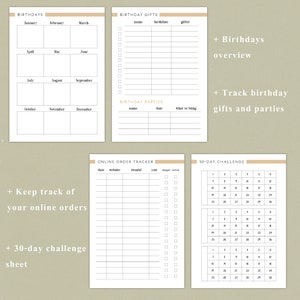 Tracker Bundle - Printable Planner Insert, Tracker Set, Journal ...