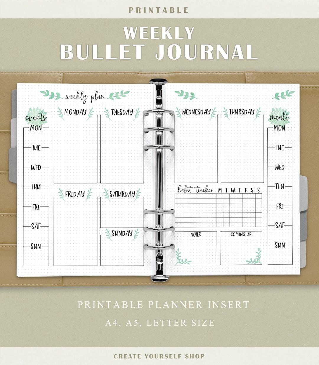 Printable Weekly Journal - Journal Pages, Weekly Planner, Planner ...