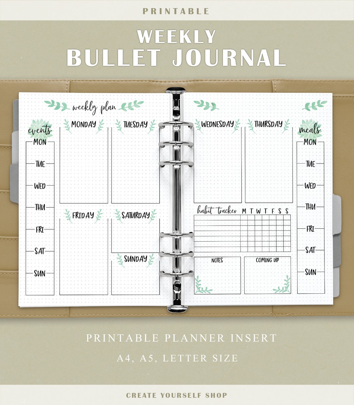Printable Weekly Journal - Journal Pages, Weekly Planner, Planner ...