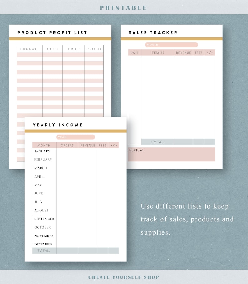 Etsy Business Plan Template