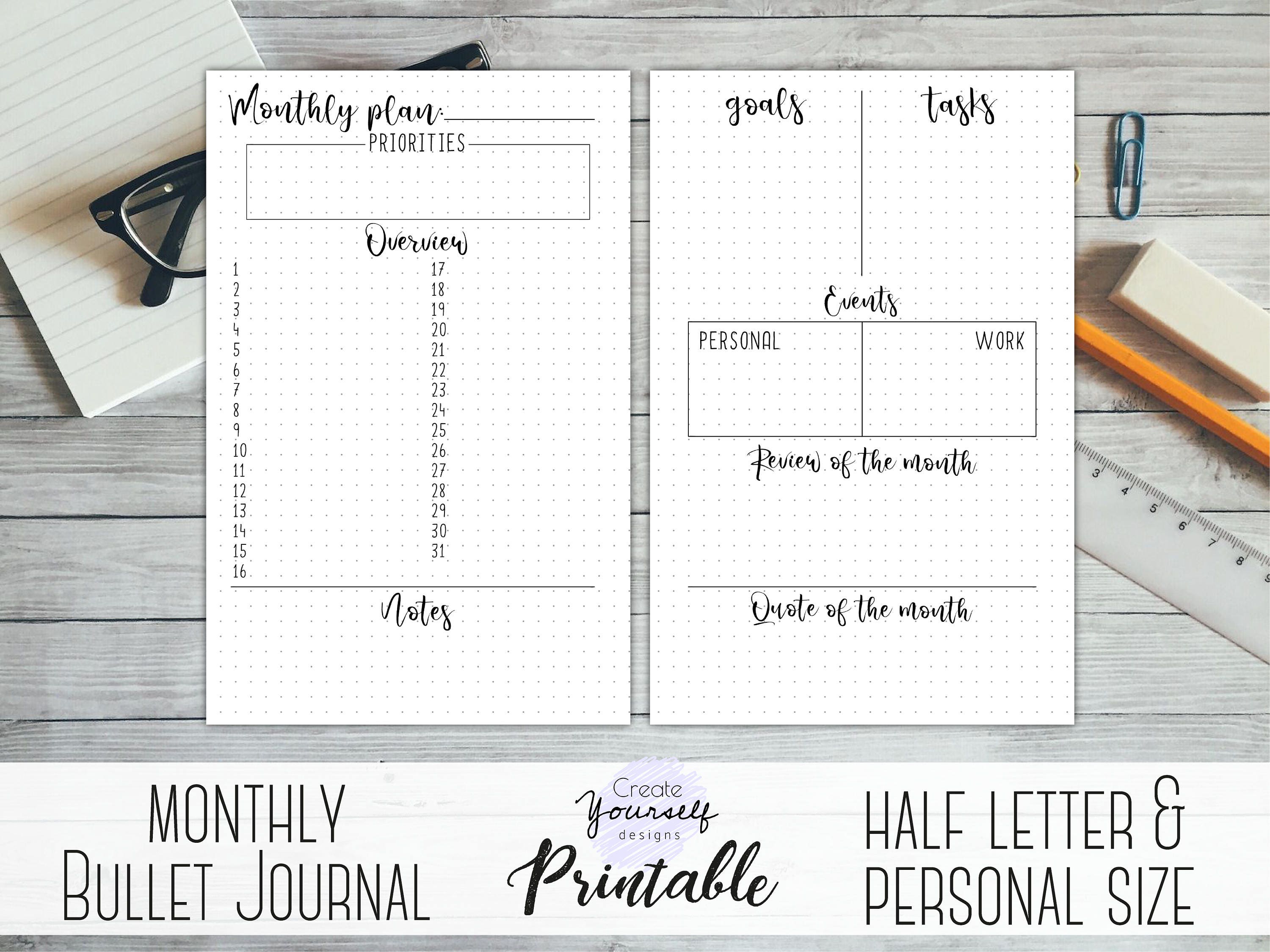 Google docs bullet journal template - architectlery