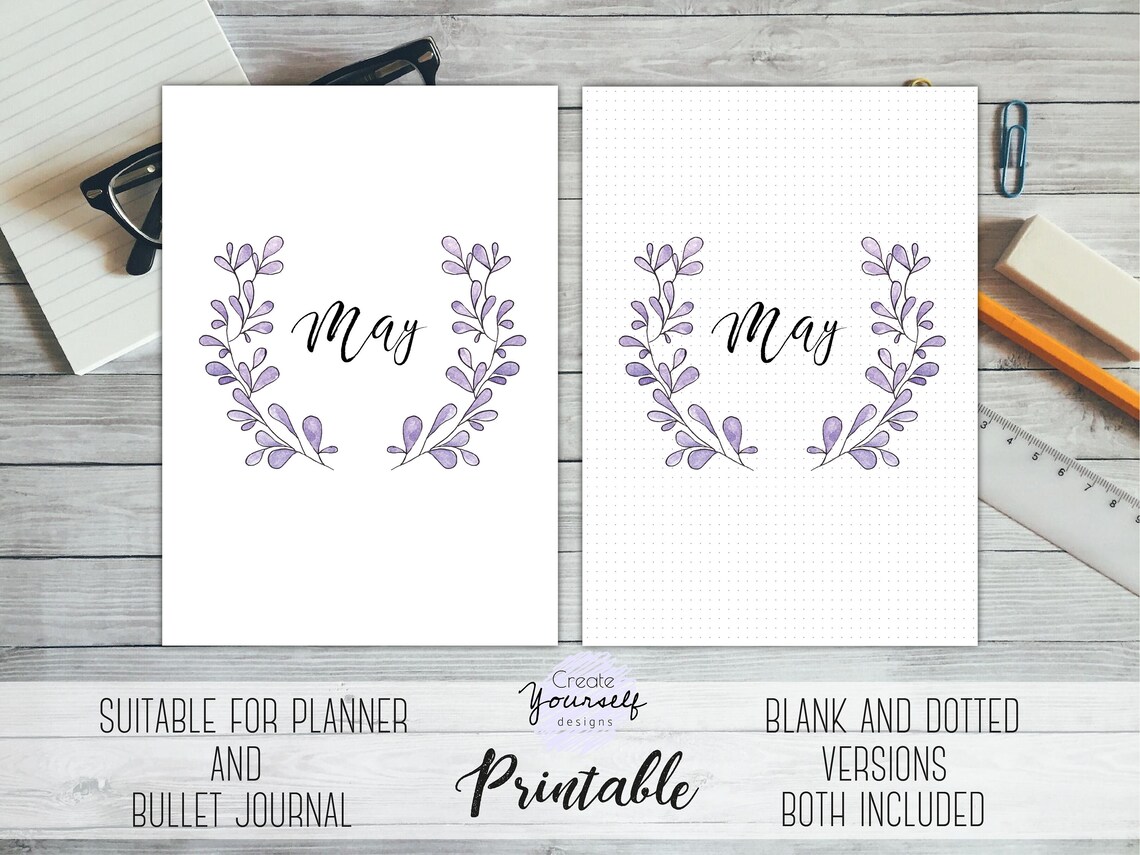 Printable Monthly Planner Cover Monthly Cover Planner Etsy