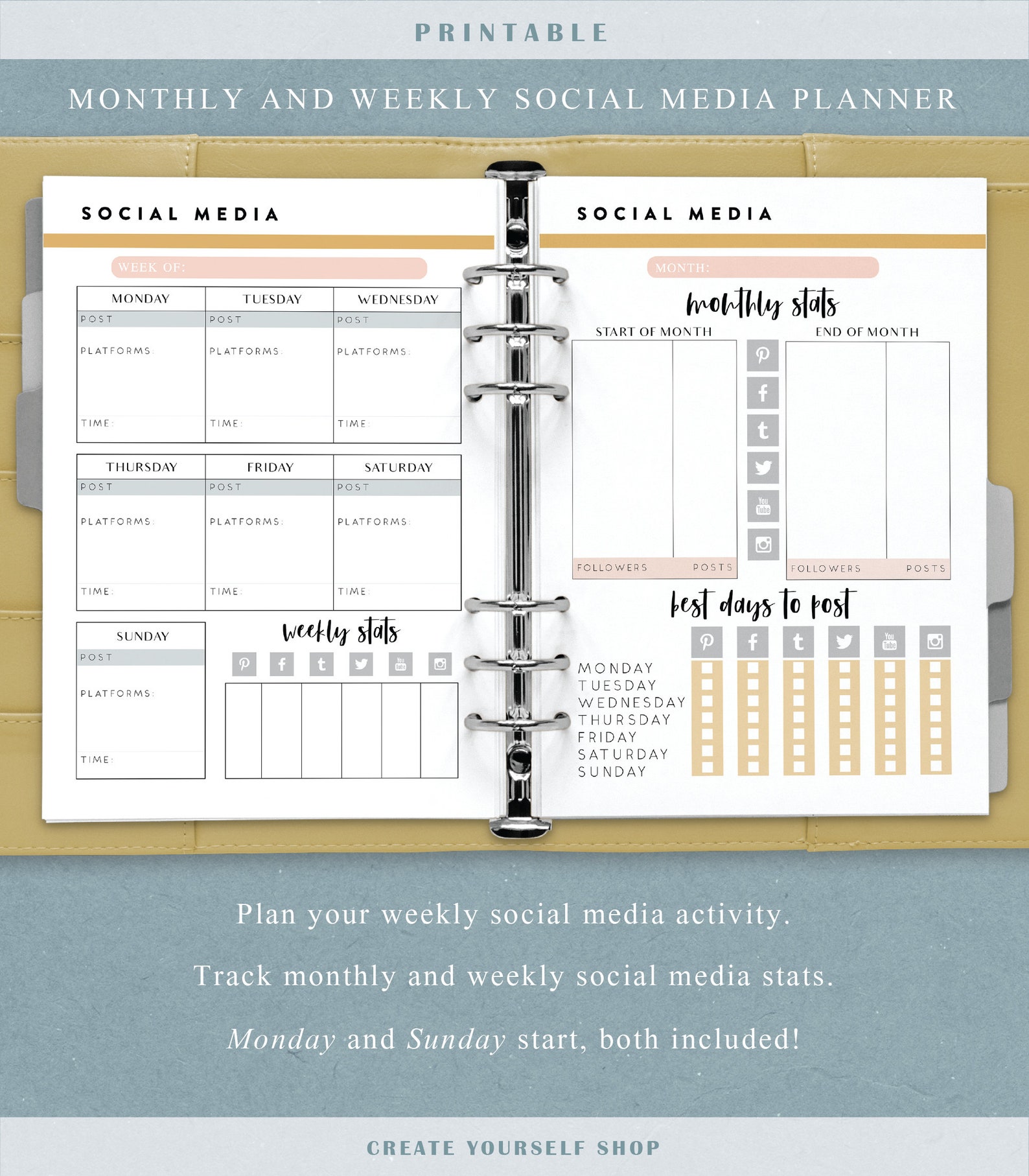 Etsy Business Planner Printable - Small Business Planner, Printable ...