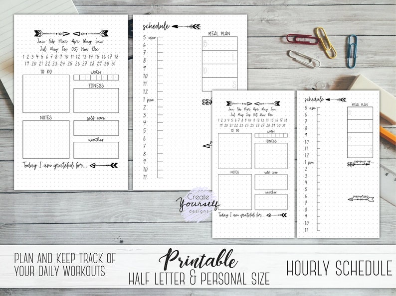 Bullet journal printable daily planner bullet journal | Etsy