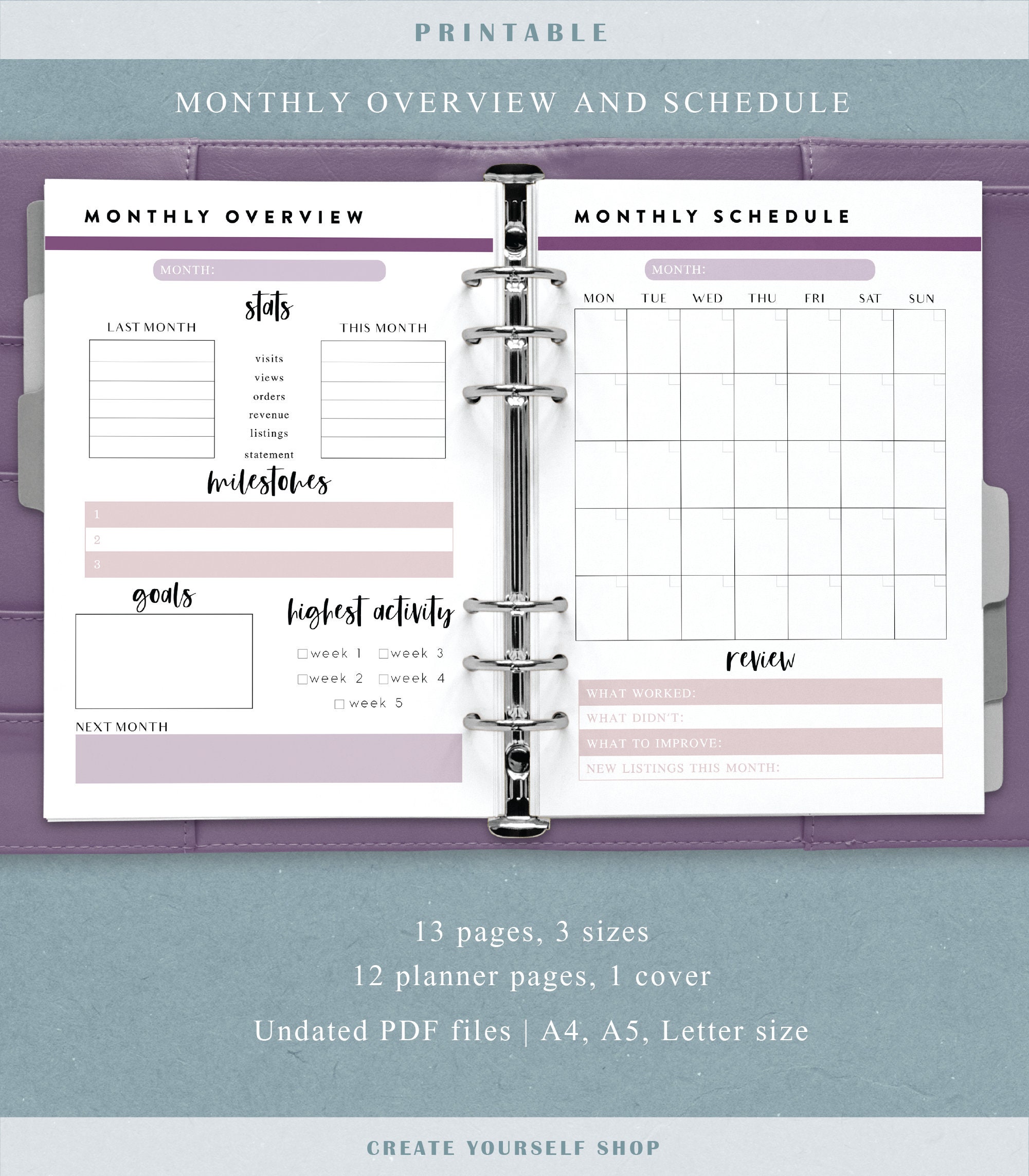 Etsy Business Planner Printable Small Business Planner, Printable