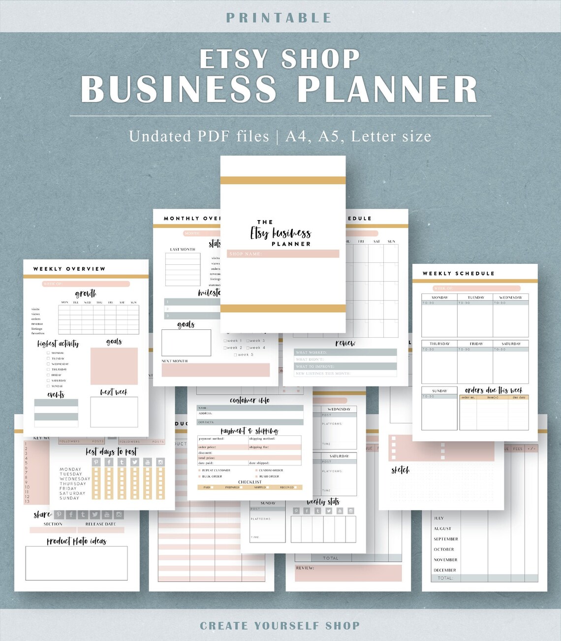 Etsy Business Planner Printable Small Business Planner, Printable