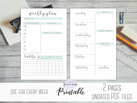 2018 Mini Weekly Agenda Refill - Diary - 