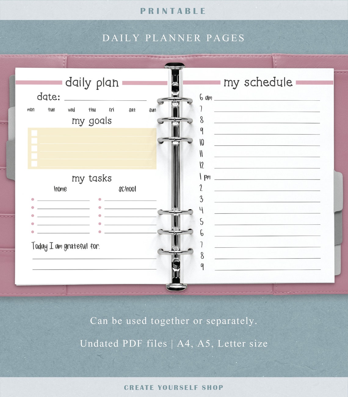 My First Planner Printable Kids Planner Morning Checklist | Etsy