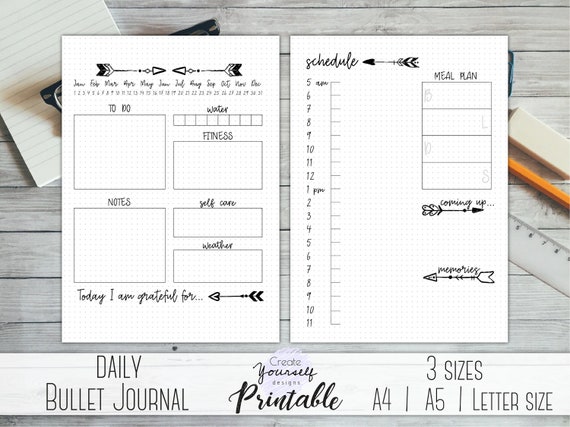Bullet Journal Daily Printable Daily Planner Bullet Journal Insert Daily Log Dot Grid Journal Printable Planner A4 A5 Letter Size Bullet Journal Daily Printable Daily Planner Bullet Journal Insert Daily Log Dot Grid Journal Printable Planner A4 A5 Letter Size