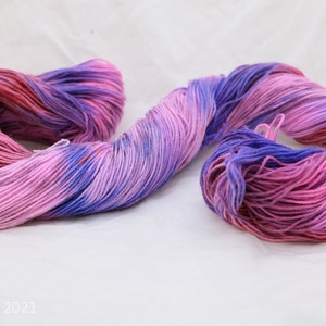 Bloom Hand Dyed Bluefaced Leicester BFL Sock Yarn image 3