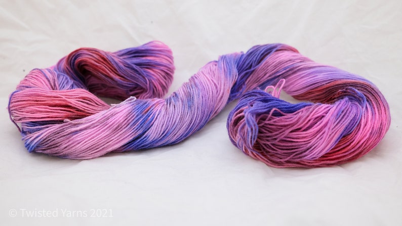 Bloom Hand Dyed Bluefaced Leicester BFL Sock Yarn image 3