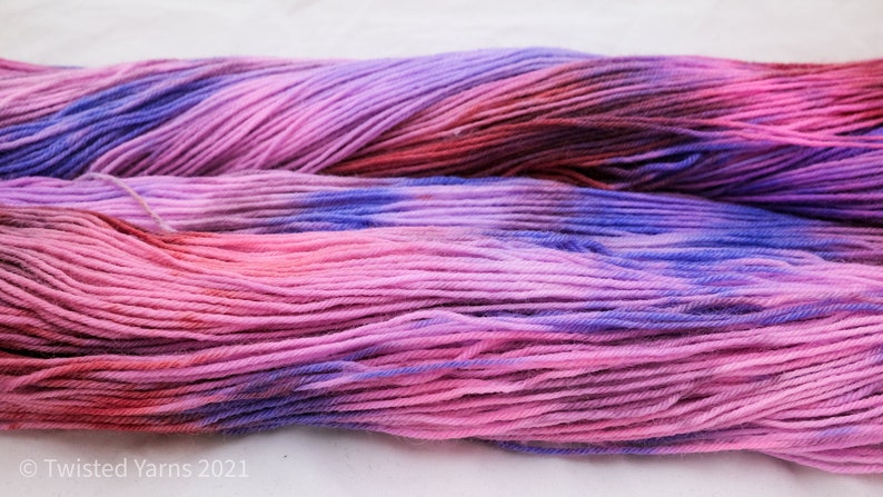 Bloom Hand Dyed Bluefaced Leicester BFL Sock Yarn image 4