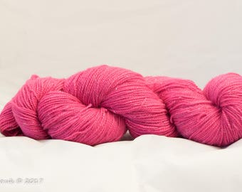 Luke's Pink Reindeer Hand Dyed Sparkle Merino Sock/4 ply Yarn