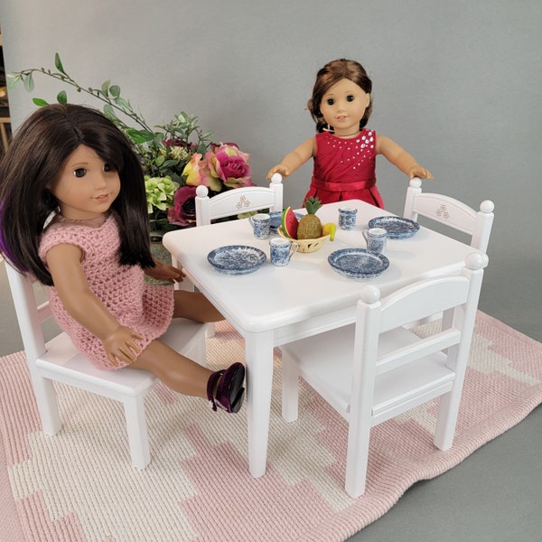 Dining Table and 4 Chair Set for 18 inch Doll