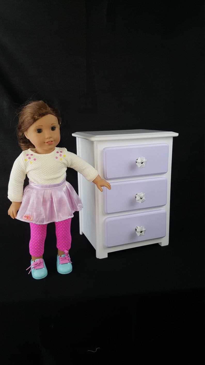 American Girl Doll Furniture White Clothes Storage Dresser Etsy