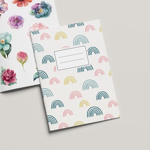 Stickeralbum Boho Rainbow einzeln oder als Set A5 Aufkleberheft mit 32 Seiten zum Sticker sammeln und aufbewahren Bild 5