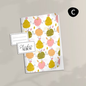 Stickeralbum Happy Fruits für Kinder A5 Aufkleberheft mit 32 Seiten zum Sticker sammeln und aufbewahren image 8