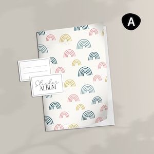 Stickeralbum Boho Rainbow einzeln oder als Set A5 Aufkleberheft mit 32 Seiten zum Sticker sammeln und aufbewahren image 6