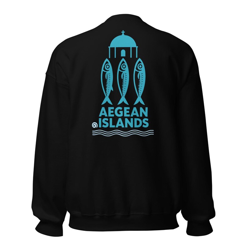Greek Islands Travel Sweatshirt, Aegean Coastal Clothing, Greece Vacation Gift, Unisex Warm Casual Pullover, Stylish Travel Wear