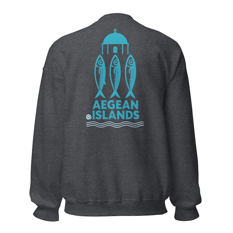Greek Islands Travel Sweatshirt, Aegean Coastal Clothing, Greece Vacation Gift, Unisex Warm Casual Pullover, Stylish Travel Wear