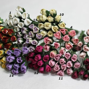 Miniature Rose buds for dollhouses and dollhouse gardens