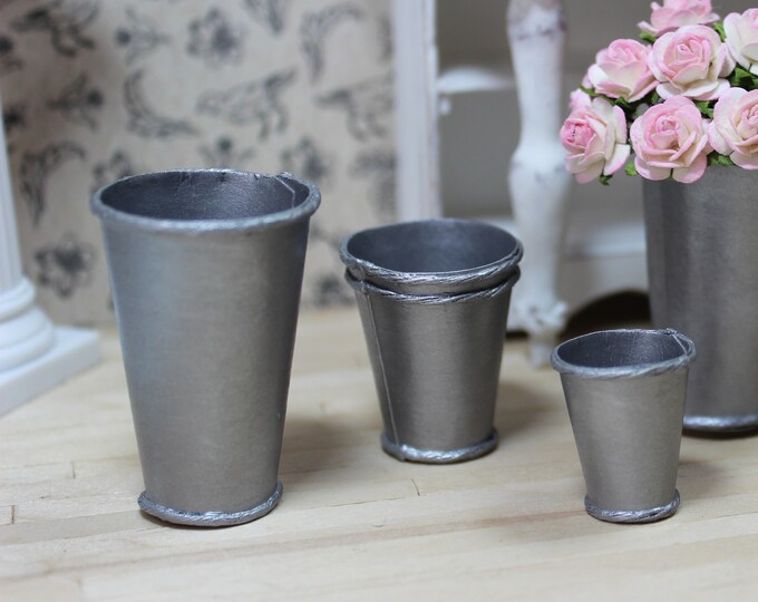 Miniature Flower Buckets Miniature Bucket Miniature French Etsy