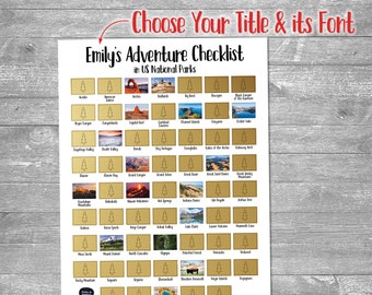 18"x24" -  Make it your own Scratch off your National Parks List of Adventures ! - Gold Foil scratch off - Made in USA