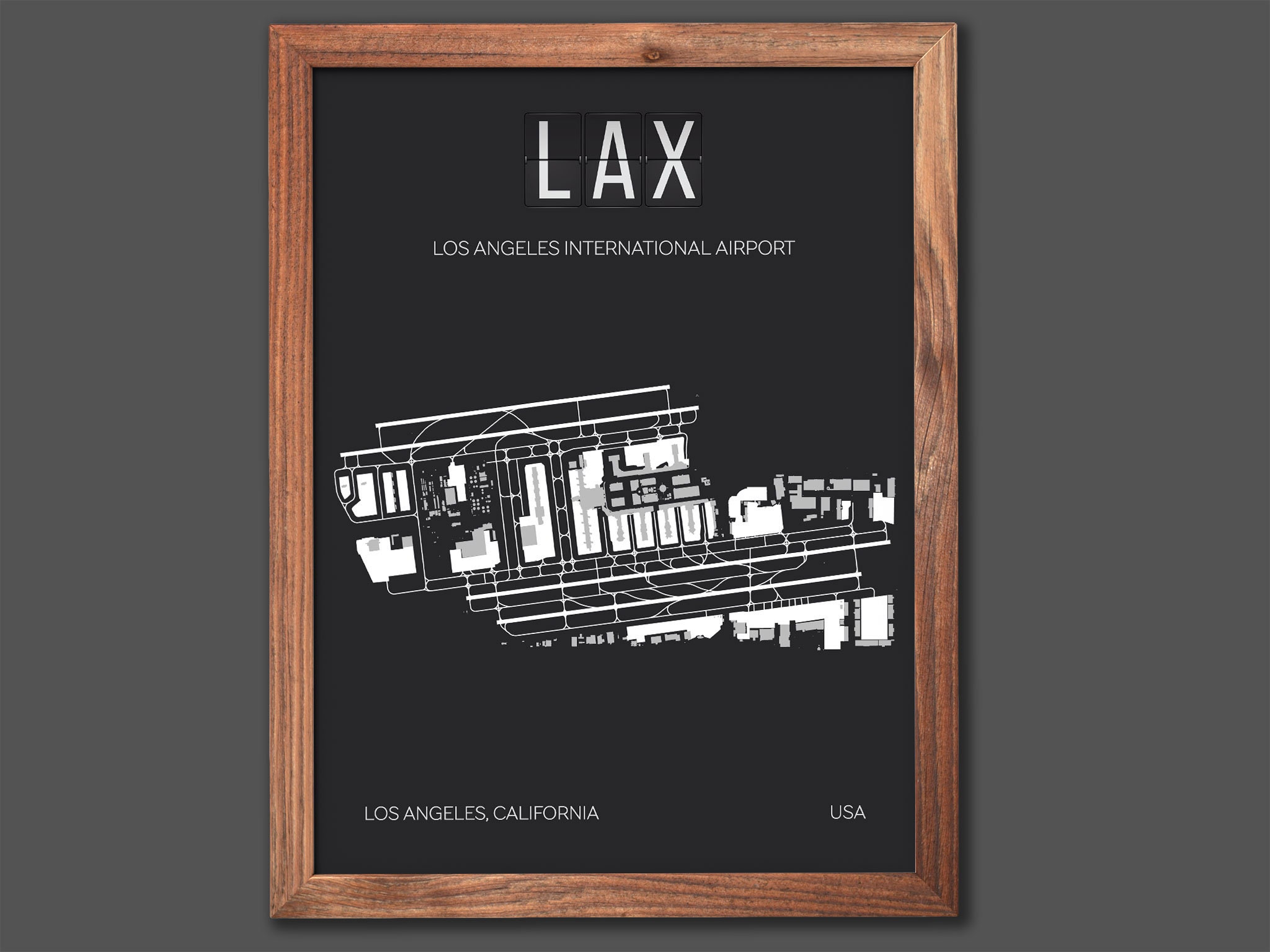 - Etsy LAX International Map Print Art Wall Los Angeles Airport