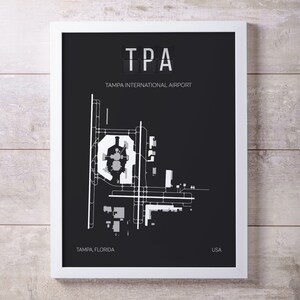 TPA Tampa International Airport Map Print