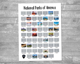 National Parks Scratch Off Poster: USA Adventure Tracker (18"x24")
