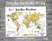 24'x18' - Custom Scratch Off 'Make It Your Own' World Map with Gold Foil Scratch off with vibrant Watercolor. Made in USA!