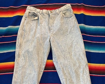 1980er 1990er Jahre Vintage Chic Brand Acid Wash Jeans High Waisted USA SZ 18