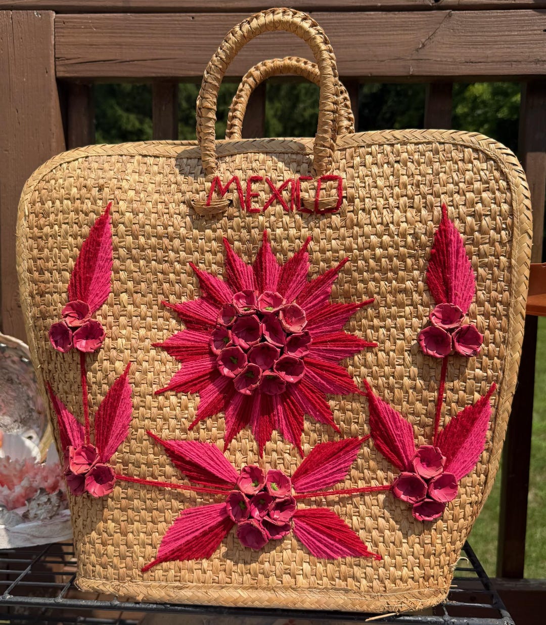 1960s Vintage Straw Tote Beach Bag Mexico Souvenir - Etsy