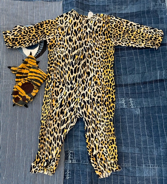 1960s Vintage Leopard Sterncraft Onesie Sleep Jum… - image 1