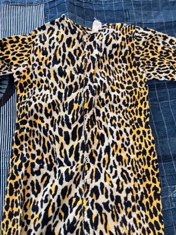 1960s Vintage Leopard Sterncraft Onesie Sleep Jum… - image 5