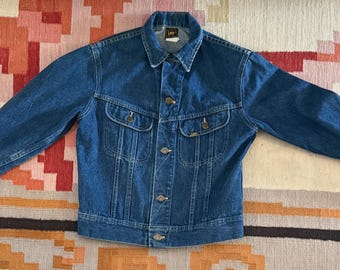 Vintage Lee Riders donkerblauw spijkerjack met 2 zakken, VS #153438 SZ S-M