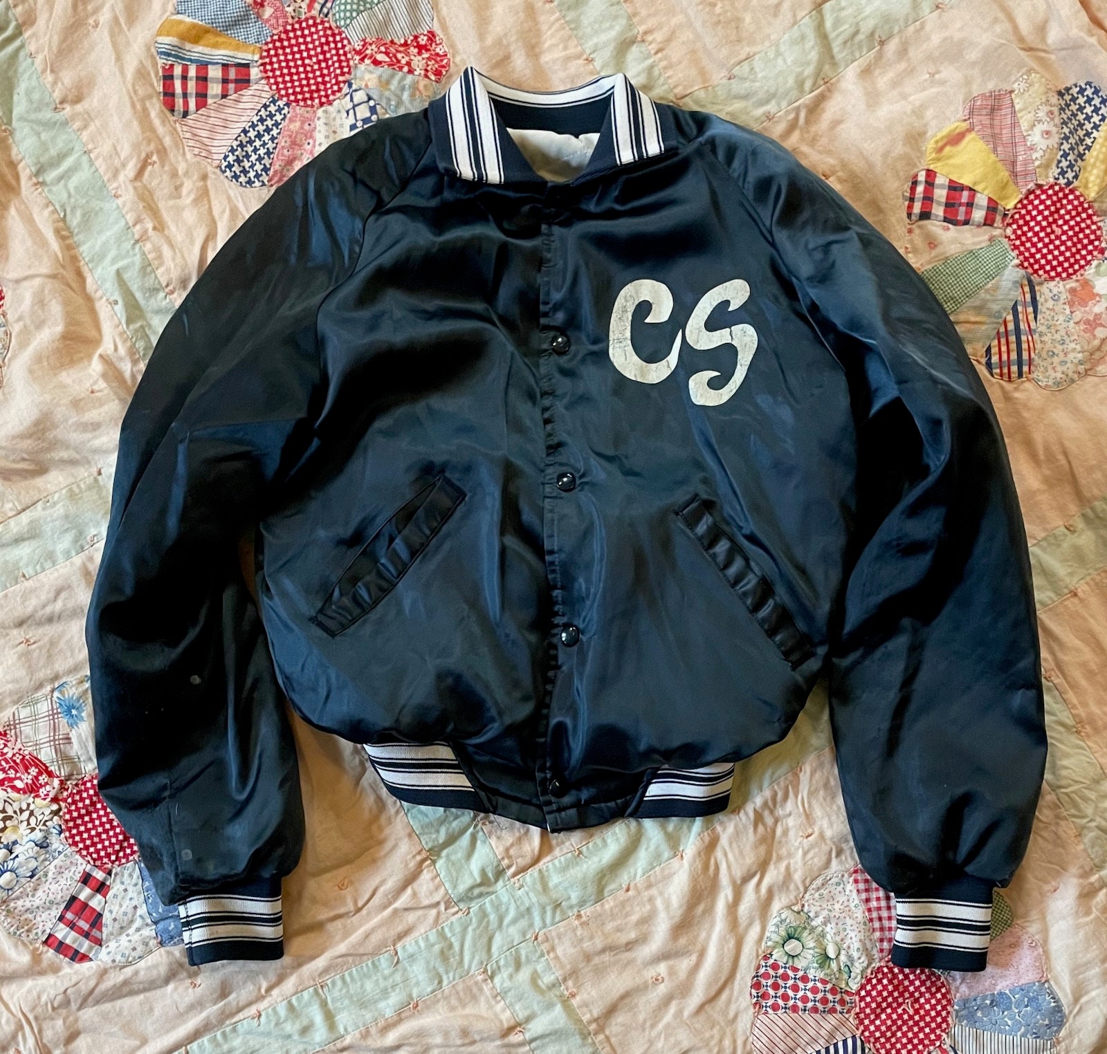 80's Satin Jacket - Etsy