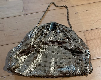 Vintage 1940s Glam Gold Mesh Whiting & Davis Purse